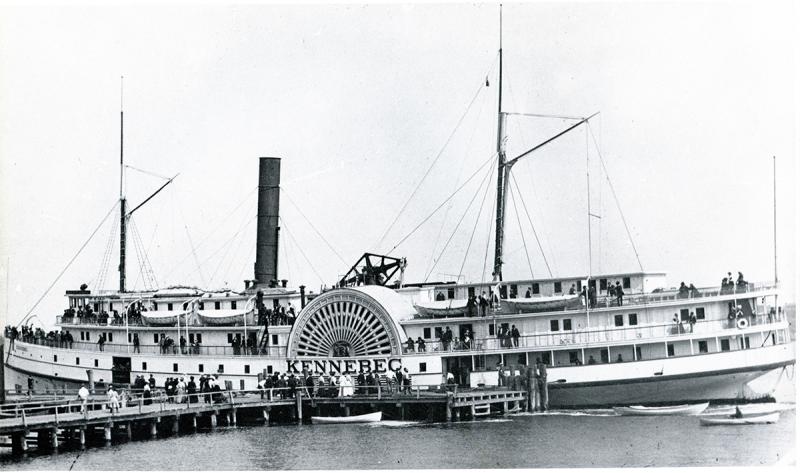 The steam-powered side-wheeler, the "Kennebec." 